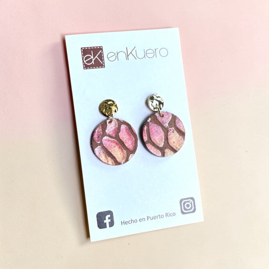 EMBOSSED LEATHER EARRINGS