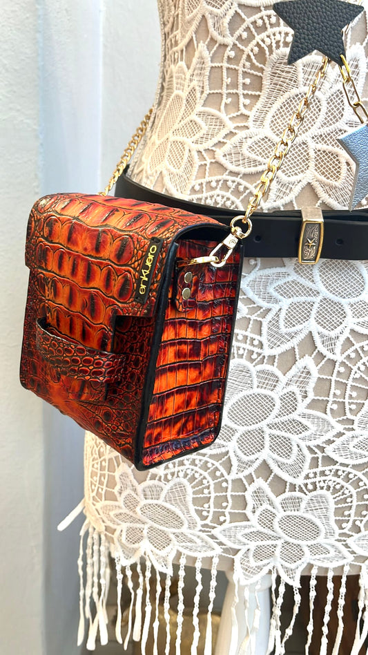 CROCO CROSSBODY BAG