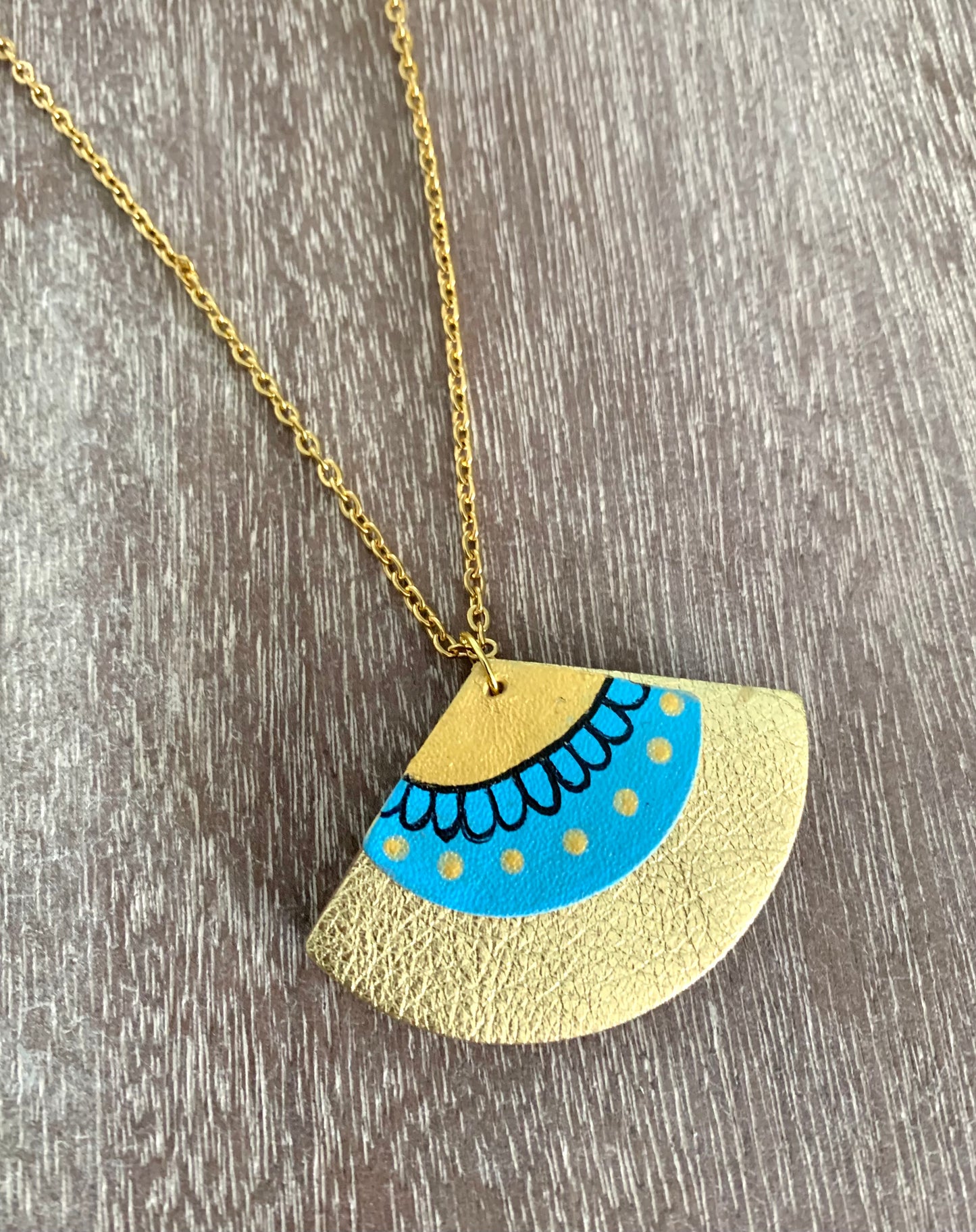 HAND PAINTED GEO NECKLACE