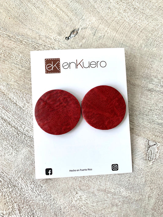 ROUND RED EARRINGS