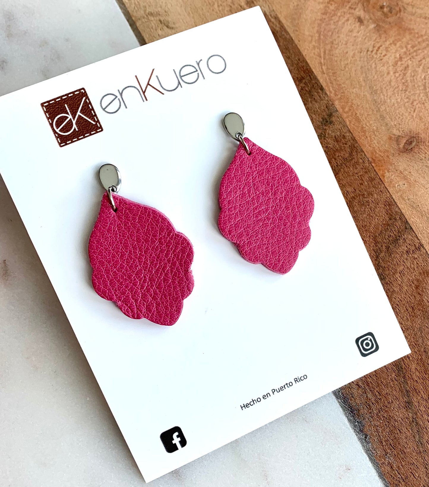 SMALL LEATHER EARRINGS